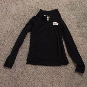 pink brand ultimate quarter zip in black